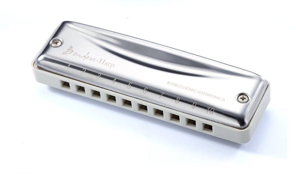 10-Hole Diatonic Harmonica with Stainless Steel Cover