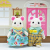 Forest Animal Family Dollhouse Set with Mini Furniture