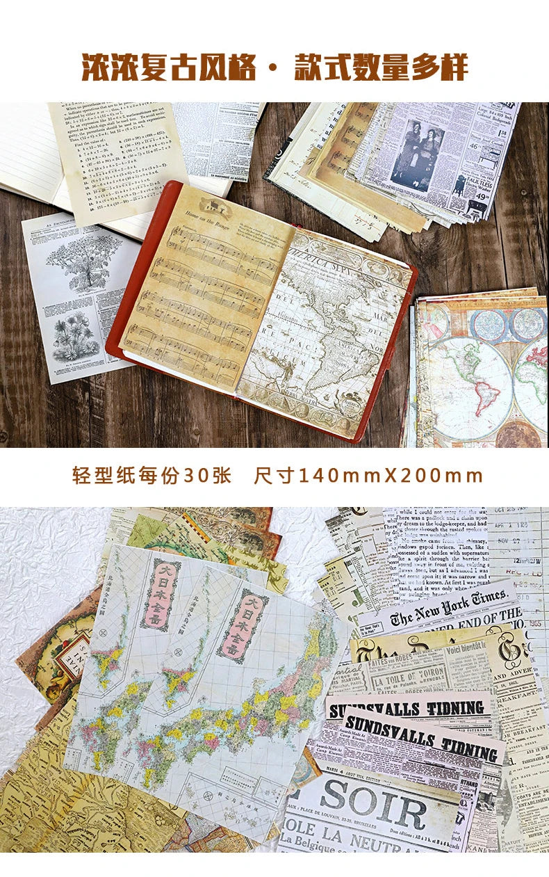 Vintage Paper Pack for Junk Journaling and Scrapbooking