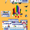 A set of Linking Cubes with 100 blocks in various colors and shapes for children's math and counting activities.