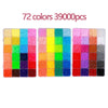 A set of 72 colorful beads packaged in compartments for 3D puzzles and crafts.