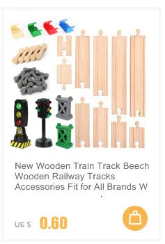 Wooden Train Track Expansion Set – Compatible with All Major Brands