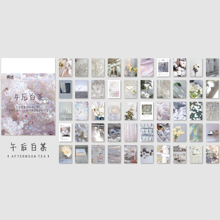 A collection of 50 aesthetic landscape stickers and art designs for scrapbooking and journaling
