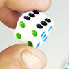 Classic White Acrylic Dice Set – 16mm with Colorful Dots