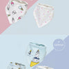 Soft Cotton Baby Bibs (3-Pack) with Cartoon Prints