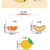 Fresh Fruit Enamel Pins Set — Lemon & Orange Brooches