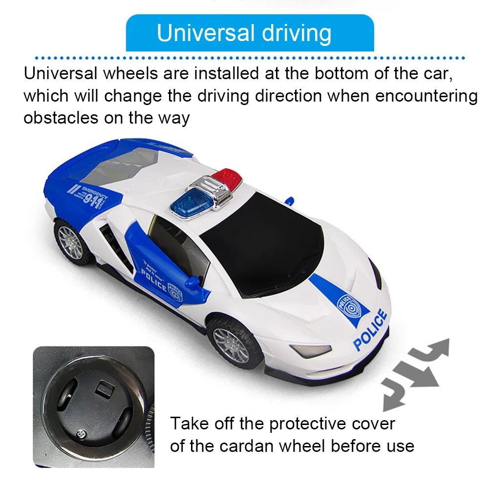 360° Spinning Stunt Racing Car with LED Lights & Music
