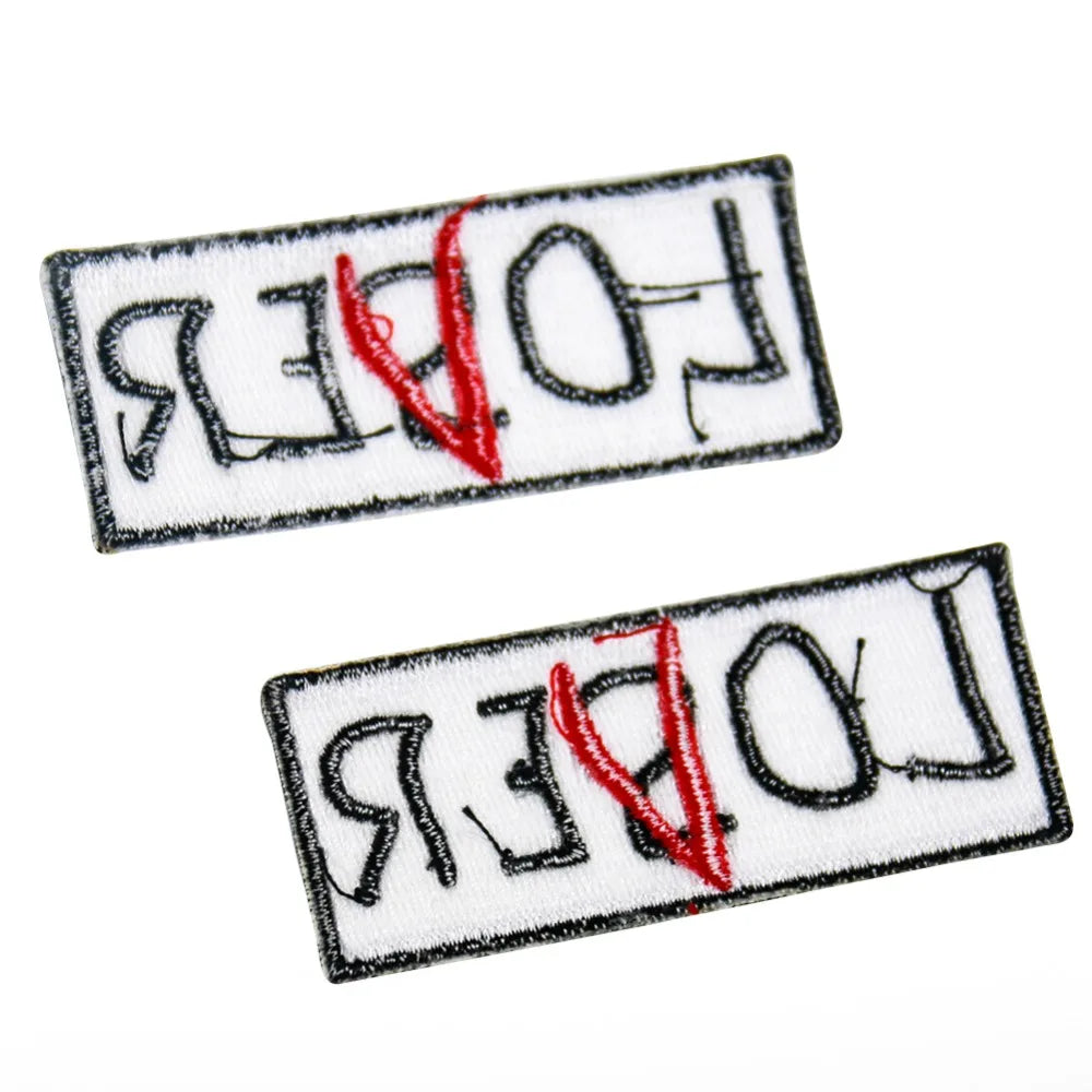 Lover or Loser Embroidered Iron-On Patch Set (2 Pack)