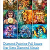 A set of 5D diamond painting kits featuring various star signs and floral landscapes.