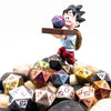Premium Metal Polyhedral Dice Set with Dragon Font