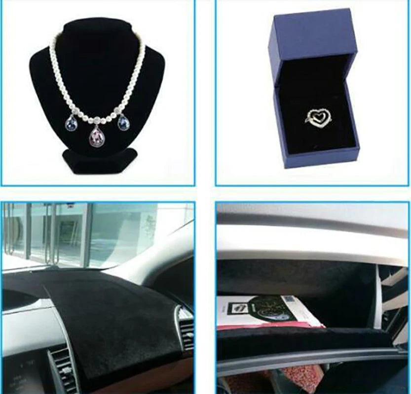 Self-Adhesive Velvet Fabric Sheets for Jewelry Boxes and Craft Projects