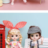 16cm Articulated Fashion Doll with Big Eyes and Dress-Up Outfit