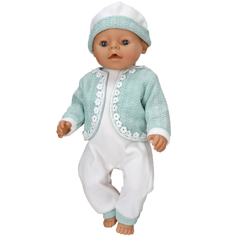 Doll Outfit Set with Hat for 17-43 cm Baby Dolls