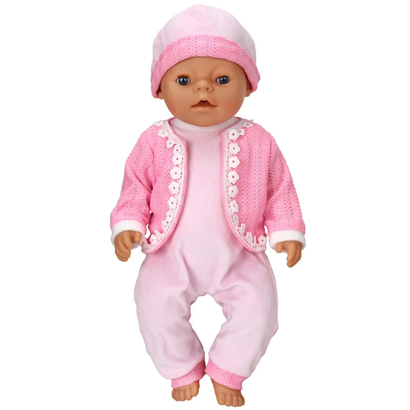 Doll Outfit Set with Hat for 17-43 cm Baby Dolls