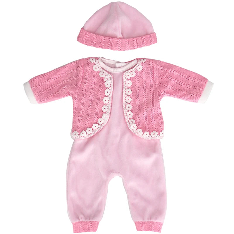Doll Outfit Set with Hat for 17-43 cm Baby Dolls