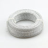 Silver flexible aluminum craft wire coiled for jewelry making and DIY projects