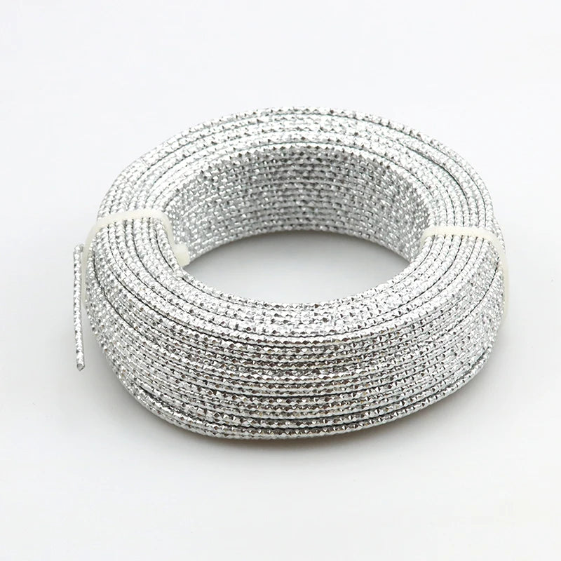 Silver flexible aluminum craft wire coiled for jewelry making and DIY projects