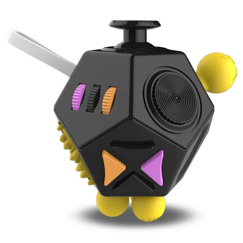 12-Side Fidget Cube for Stress Relief and Focus