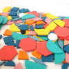 155-Piece Wooden Jigsaw Puzzle Set for Kids – Colorful Montessori Geometric Shapes Learning Toy