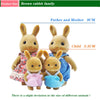 Forest Animal Family Dollhouse Set with Mini Furniture