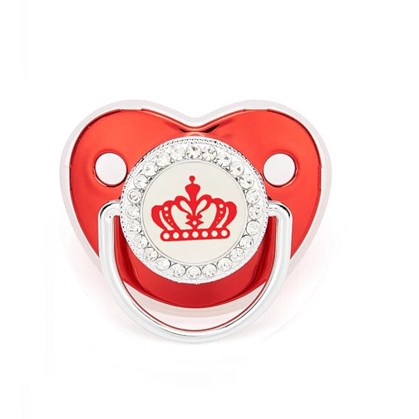 Rhinestone Crown Pacifier for Babies – Soft Silicone Soother with Elegant Sparkle
