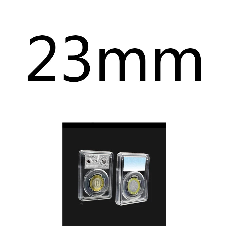 Crystal Clear Coin Display Holder with Protective Slab