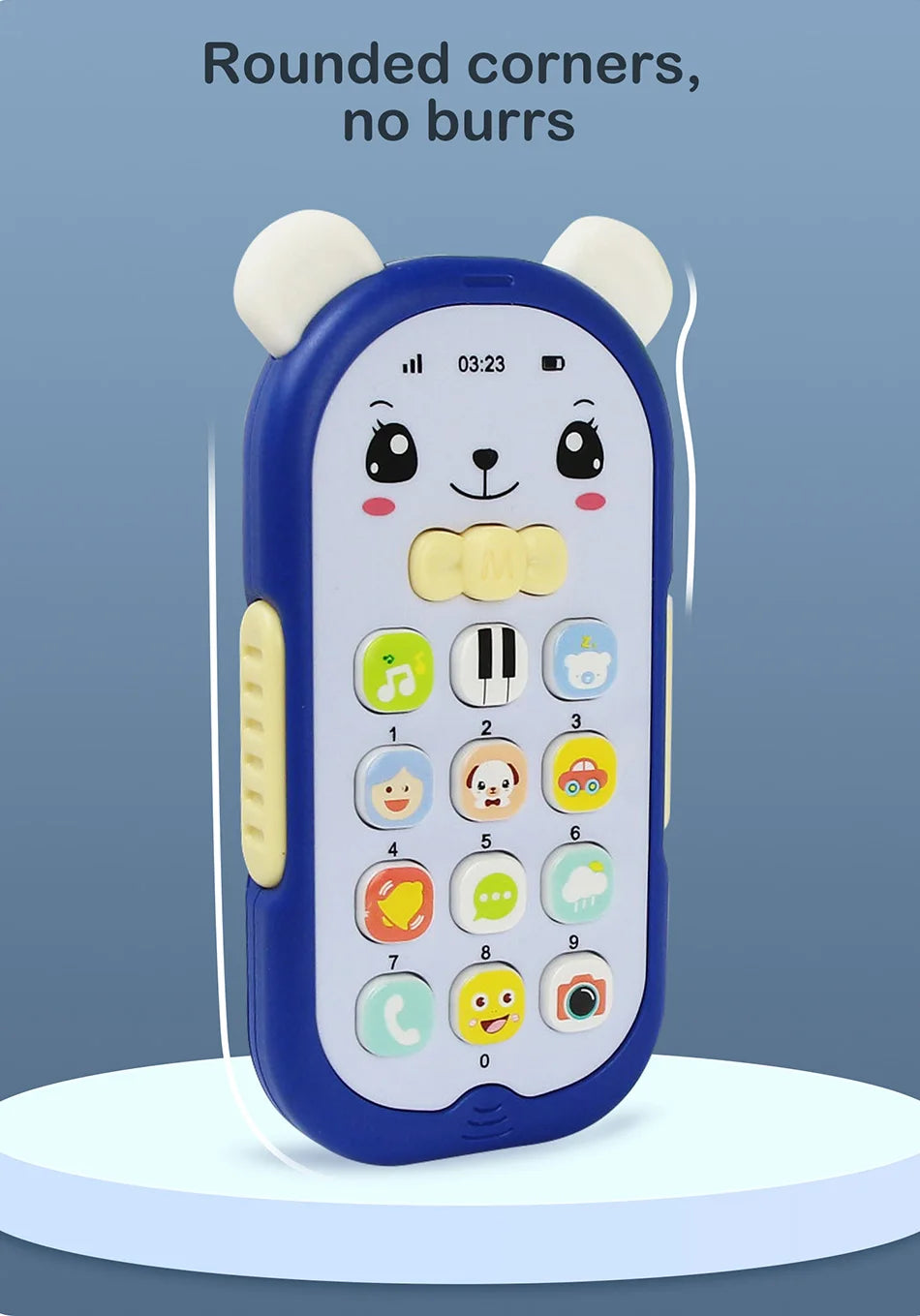 Musical Baby Phone Toy with Teether, Lights & Sounds