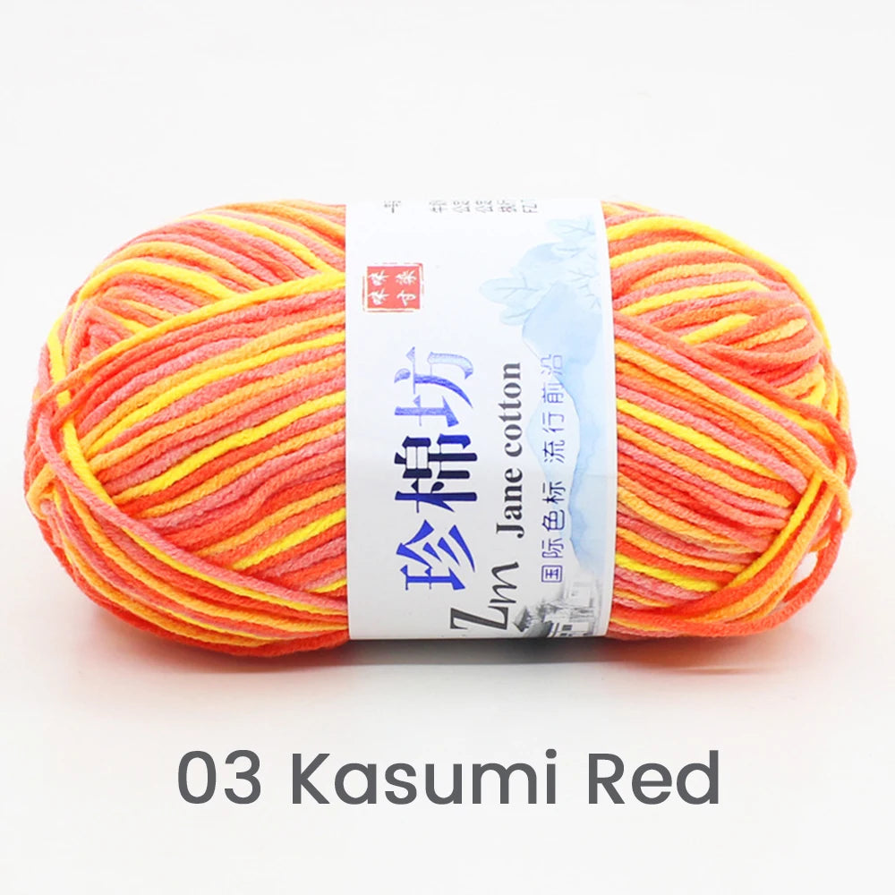Soft Milk Cotton Yarn for Knitting and Crochet – 50g per Ball