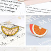 Fresh Fruit Enamel Pins Set — Lemon & Orange Brooches