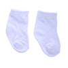 A pair of white knitted socks for dolls