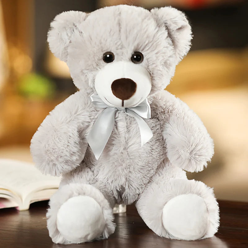 Cute Bow Tie Plush Bear Teddy with Colorful Design