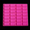 A pink silicone mold set for making dominoes in epoxy resin jewelry