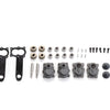 A set of 1:12 scale RC car steering wheel and interior upgrade parts including various components.