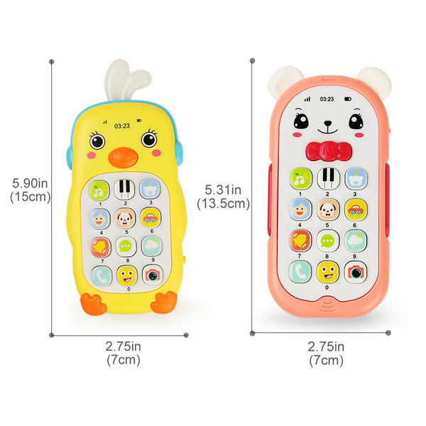 Musical Baby Phone Toy with Teether, Lights & Sounds