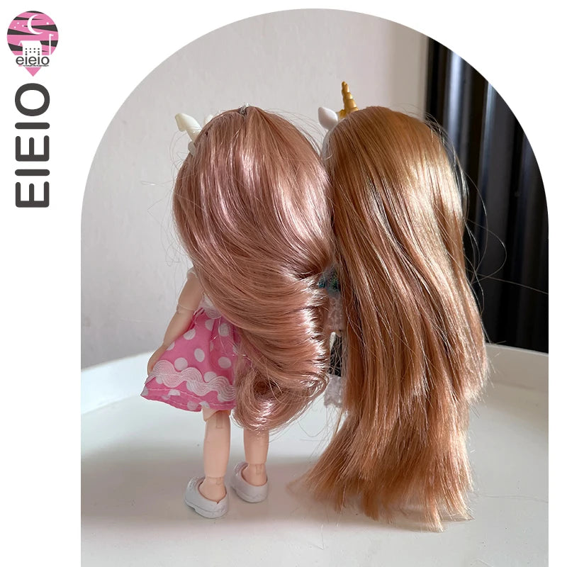 16cm Articulated Fashion Doll with Big Eyes and Dress-Up Outfit