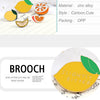 Fresh Fruit Enamel Pins Set — Lemon & Orange Brooches