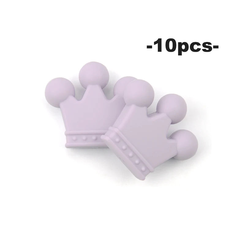 Crown Shaped Silicone Beads for DIY Jewelry & Teethers