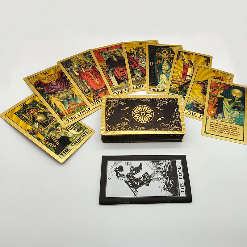 Gold Foil Rider Waite Tarot Deck