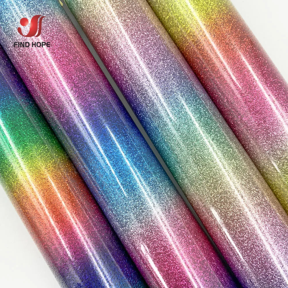 Rainbow Glitter Heat Transfer Vinyl for DIY Apparel