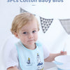 Soft Cotton Baby Bibs (3-Pack) with Cartoon Prints