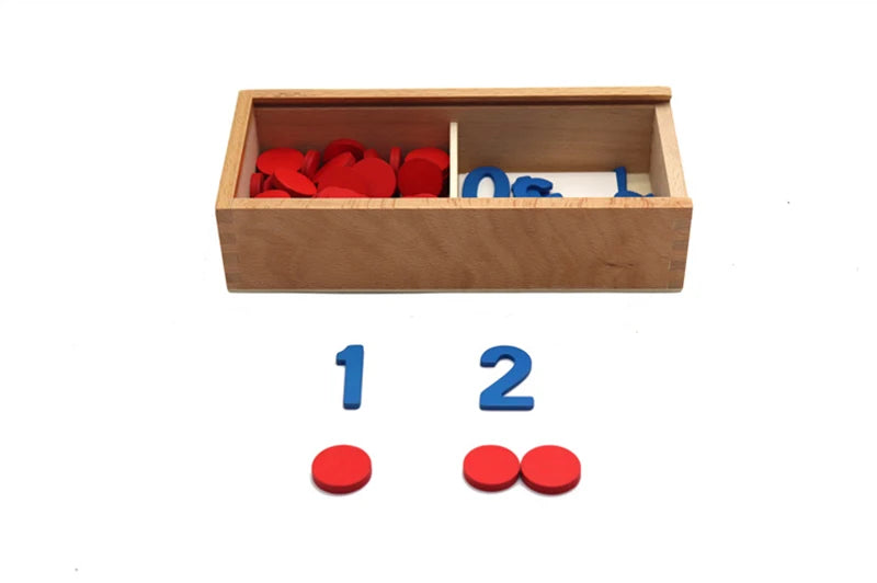 Wooden Number Counting Game with Montessori Cards