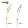 Stainless steel interlocking needle for loc maintenance shown in gold and silver finishes
