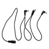 Black guitar pedal power daisy chain cable with multiple connectors