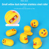 Small yellow duck bottom stainless steel roller toy set with sliding tracks