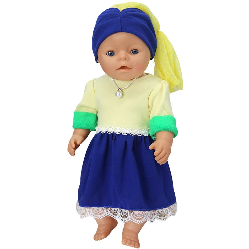 Doll Outfit Set with Hat for 17-43 cm Baby Dolls