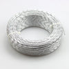A coil of silver-colored flexible aluminum craft wire used for jewelry making and DIY projects.