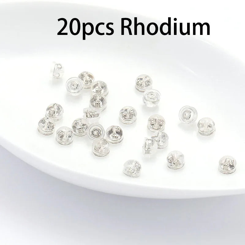 Silicone Earring Backs with Copper Ring – Comfortable Earring Stoppers for Jewelry Making