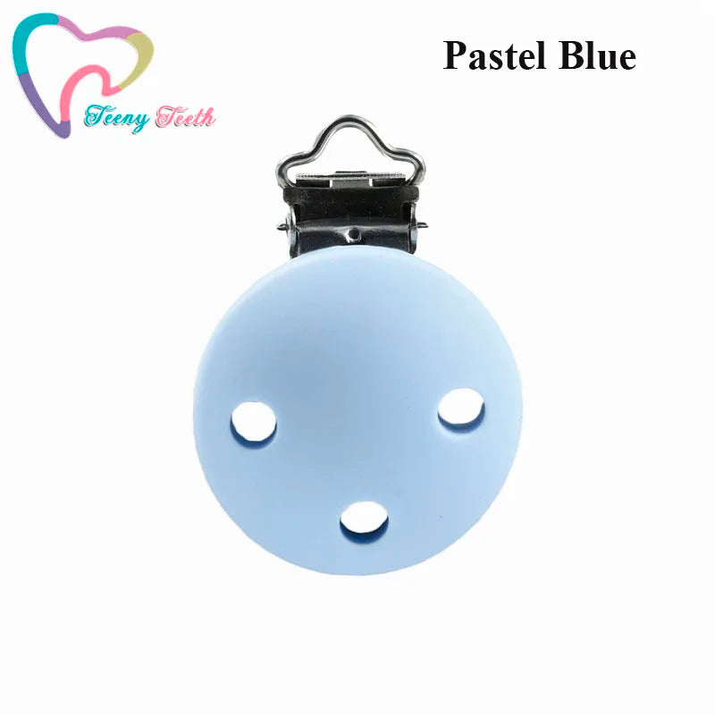 BPA-Free Silicone Teether Clips for Babies – 10-Pack Pastel Pacifier Holders