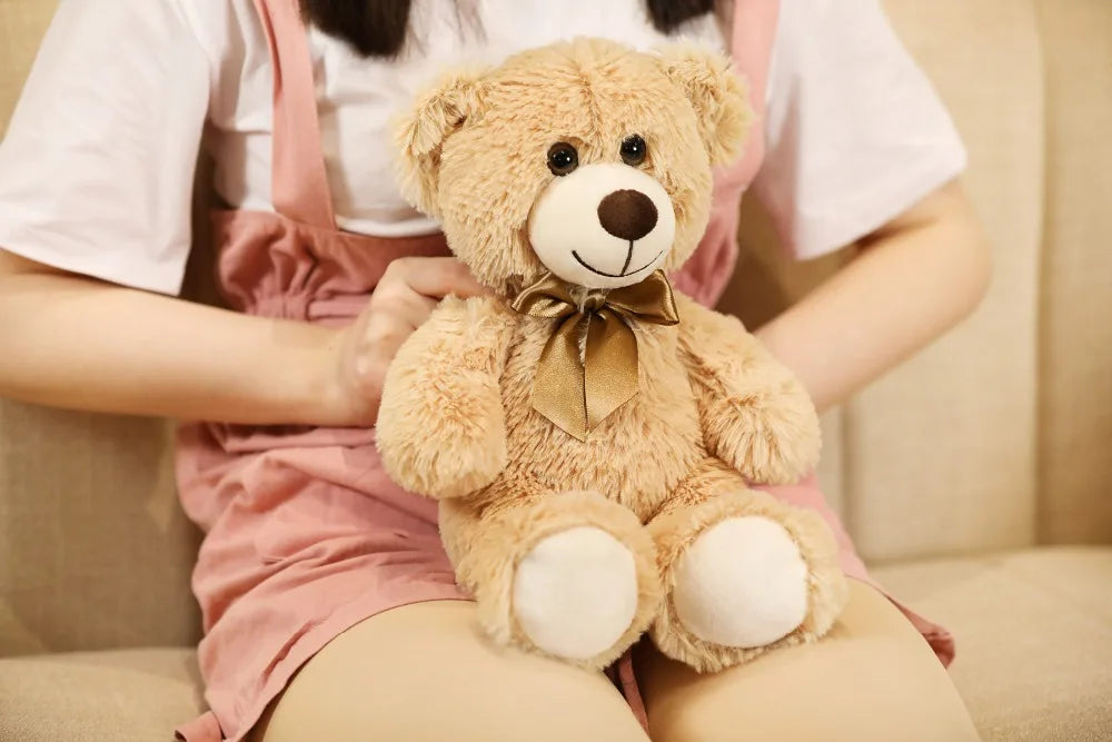 Cute Bow Tie Plush Bear Teddy with Colorful Design