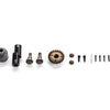 A set of 1:12 scale RC car steering wheel and interior upgrade parts including various components.
